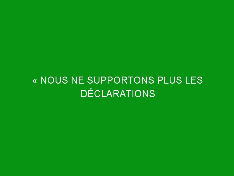 « NOUS NE SUPPORTONS PLUS LES DÉCLARATIONS MENSONGÈRES, VOIRE DÉLIRANTES, AU SUJET DES MINEURS ISOLÉS ÉTRANGERS »