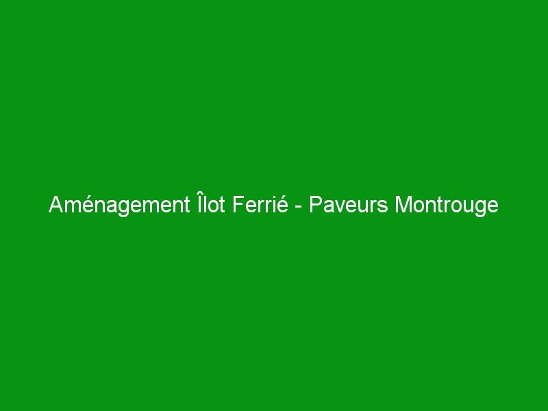 Aménagement Îlot Ferrié – Paveurs Montrouge 